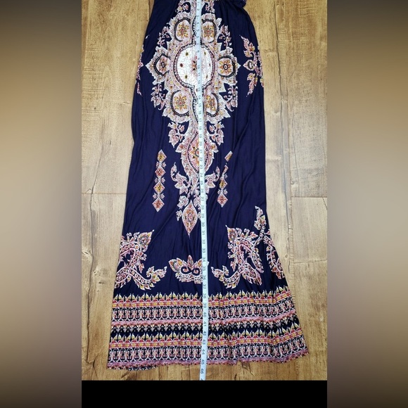 FELICITY & COCO Boho Dress Multi color Floral  Sleeveless Stretch Maxi Size S - Picture 9 of 10